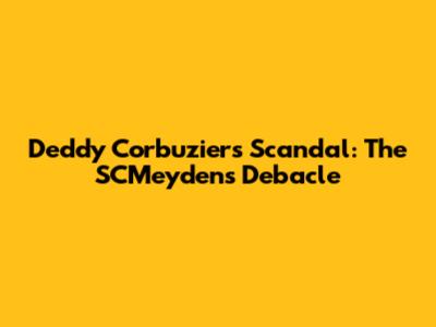 Deddy Corbuzier's Scandal: The SCMeydens Debacle