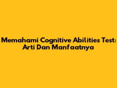 Memahami Cognitive Abilities Test: Arti Dan Manfaatnya