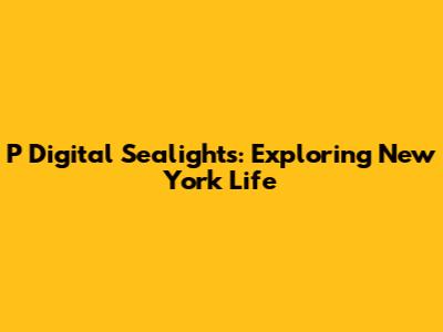 P Digital Sealights: Exploring New York Life