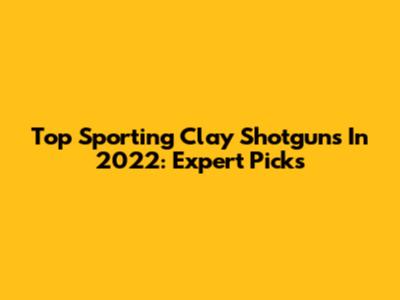 Top Sporting Clay Shotguns In 2022: Expert Picks