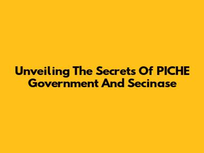 Unveiling The Secrets Of PICHE Government And Secinase